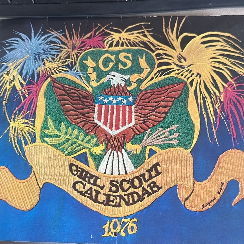 Vintage 1976 Girl Scout Calendar
